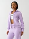 CRYSTAL HORSESHOE ZIP HOODIE
