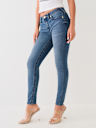 JENNIE MID RISE BIG T SKINNY JEAN