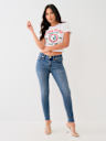 JENNIE MID RISE BIG T SKINNY JEAN