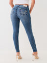 JENNIE MID RISE BIG T SKINNY JEAN