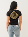 HIGH DENSITY LOGO V NECK TEE