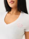HIGH DENSITY LOGO V NECK TEE