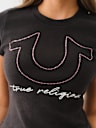 RIBBED CRYSTAL HORSESHOE BABY TEE