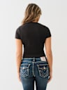 RIBBED CRYSTAL HORSESHOE BABY TEE