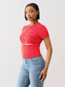 RIBBED CRYSTAL HORSESHOE BABY TEE
