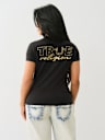 CRYSTAL OUTLINE V NECK TEE