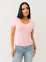 CRYSTAL OUTLINE V NECK TEE