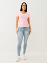 CRYSTAL OUTLINE V NECK TEE