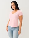 CRYSTAL OUTLINE V NECK TEE