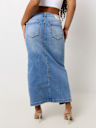 DENIM SLIT MAXI SKIRT