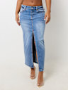 DENIM SLIT MAXI SKIRT