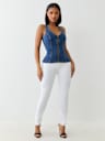 DENIM BUSTIER TOP