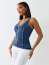 DENIM BUSTIER TOP