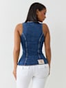 DENIM BUSTIER TOP