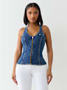 DENIM BUSTIER TOP