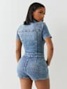 DENIM SHORT ROMPER