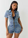 DENIM SHORT ROMPER