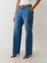 DENIM CARGO STRAIGHT JEAN