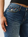 BECCA MID RISE CRYSTAL BOOTCUT JEAN