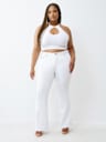PLUS BECCA MID RISE FLAP BOOTCUT JEAN