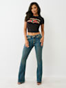 JOEY MID RISE BIG T FLARE JEAN