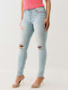 JENNIE DISTRESSED MID RISE CURVY SKINNY JEAN