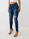 JENNIE MID RISE DISTRESSED CURVY SKINNY JEAN