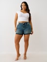PLUS JENNIE MID RISE FLAP SHORT