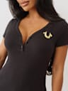 CRYSTAL WINGED HENLEY TEE