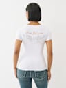 CRYSTAL WINGED HENLEY TEE