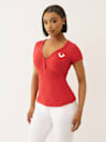 CRYSTAL WINGED HENLEY TEE