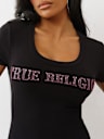 ARCHED LOGO RIBBED TEE DRESS