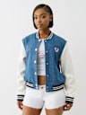 DENIM BUDDHA VARSITY JACKET