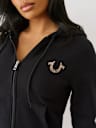 CRYSTAL GLOBAL LOGO ZIP HOODIE