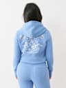 CRYSTAL GLOBAL LOGO ZIP HOODIE