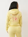CRYSTAL GLOBAL LOGO ZIP HOODIE