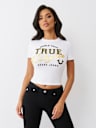 METALLIC LOGO BABY TEE