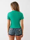 METALLIC LOGO BABY TEE