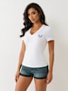 PUFF PRINT LOGO V NECK TEE