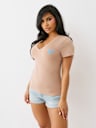 PUFF PRINT LOGO V NECK TEE