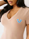 PUFF PRINT LOGO V NECK TEE