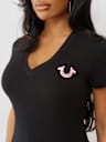 SCRIPT BUDDHA V NECK TEE