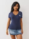 SCRIPT BUDDHA V NECK TEE