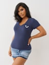 SCRIPT BUDDHA V NECK TEE