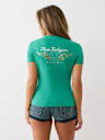 CRYSTAL WINGED HORSESHOE V NECK TEE