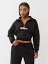 VARSITY HALF ZIP SWEATER