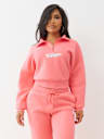 VARSITY HALF ZIP SWEATER