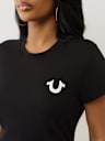 CRUSHED CRYSTAL HORSESHOE TEE