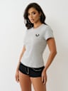 CRUSHED CRYSTAL HORSESHOE TEE