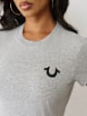 CRUSHED CRYSTAL HORSESHOE TEE